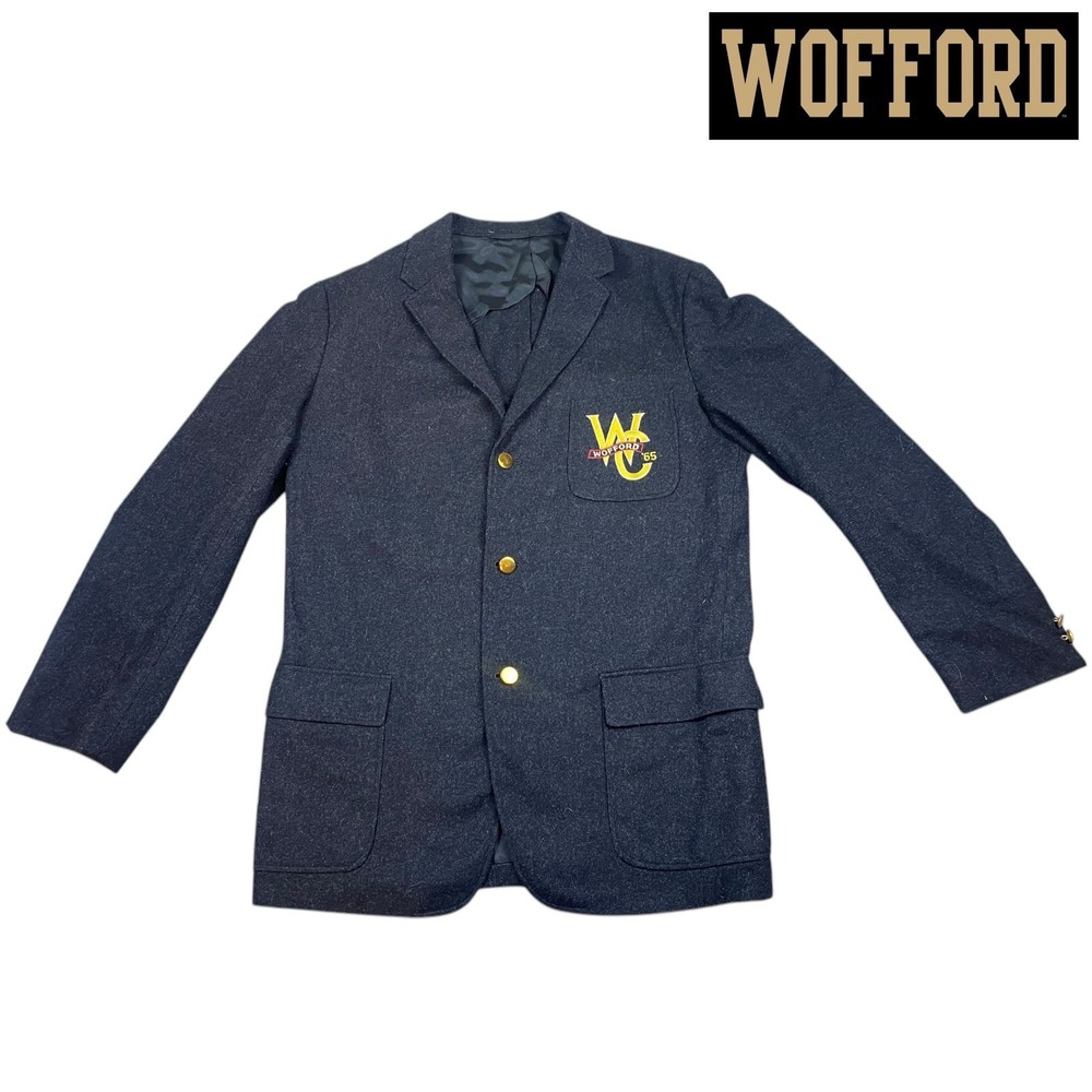RARE Vintage Wofford College Men's 100% Wool Blazer Jacket Class Of 1965 Sz M/L